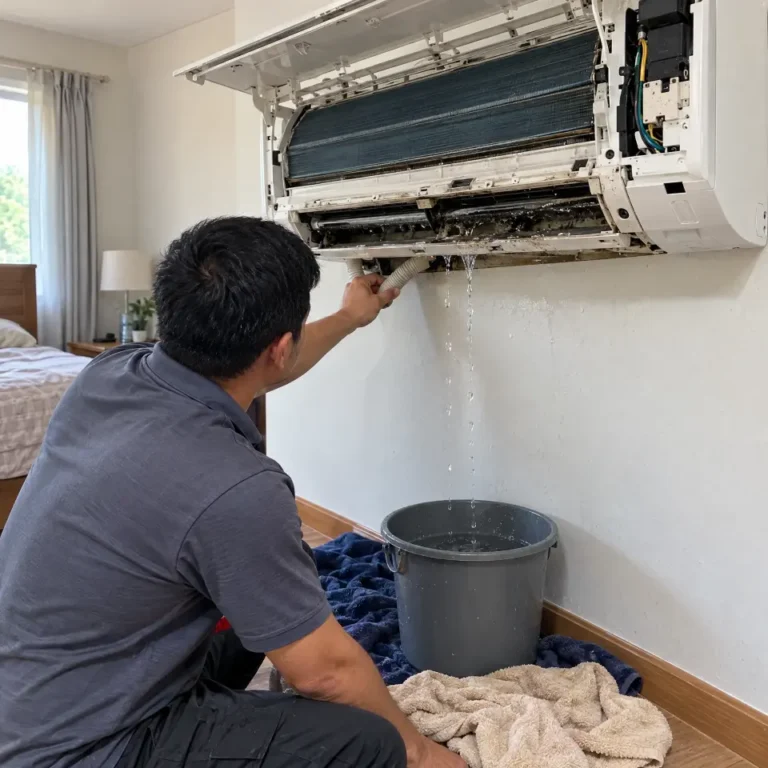 AC repair (water leakage) by Sri Swastik Home Solutions technician in Chengalpattu