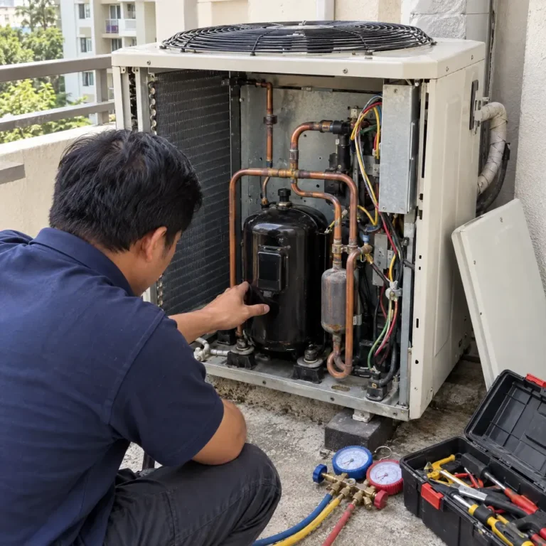 AC repair (compressor) by Sri Swastik Home Solutions technician in Chengalpattu