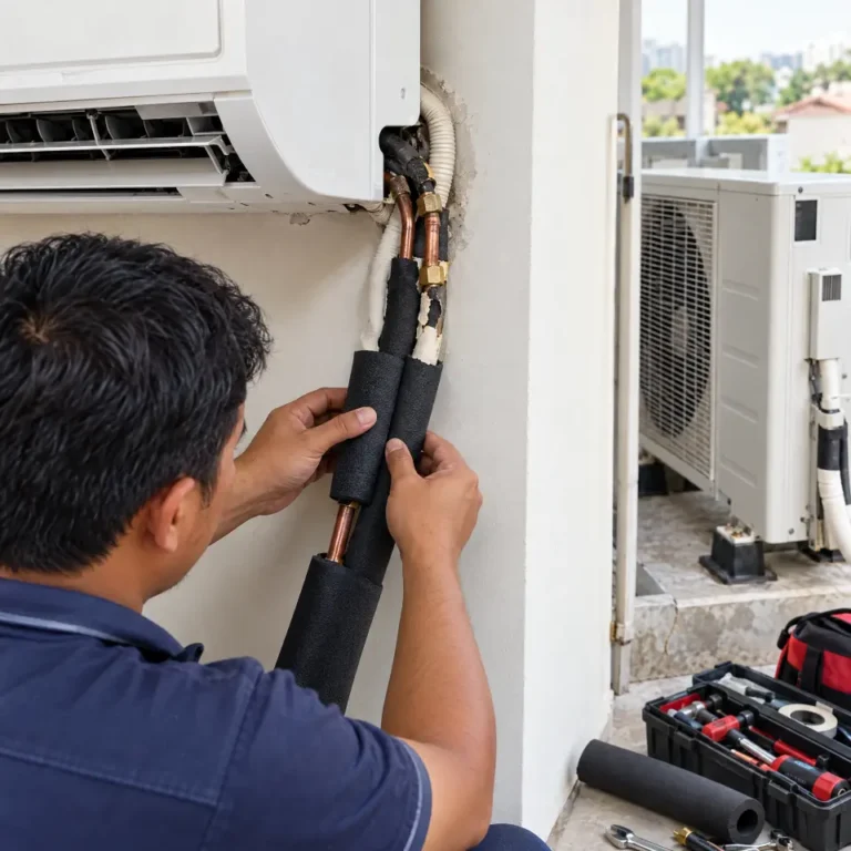 AC repair (pipe insulation) by Sri Swastik Home Solutions technician in Chengalpattu