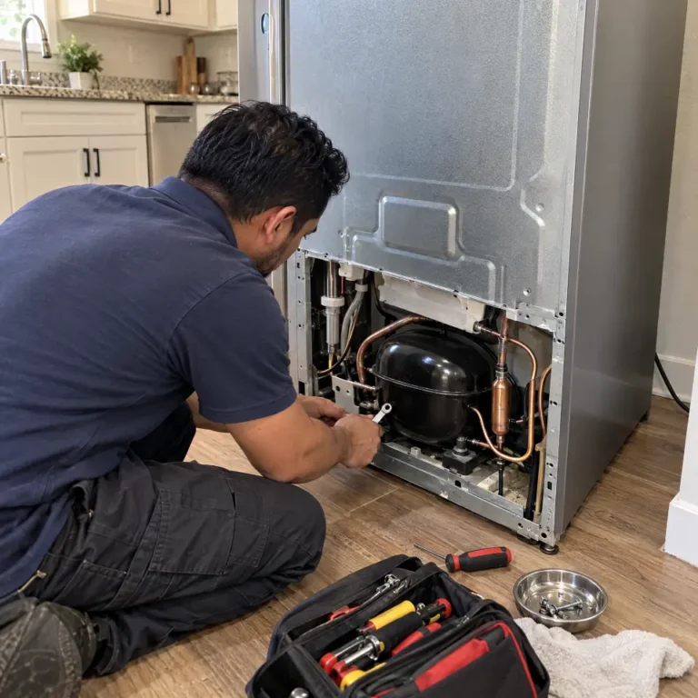 Fridge repair (compressor) by Sri Swastik Home Solutions technician in Chengalpattu