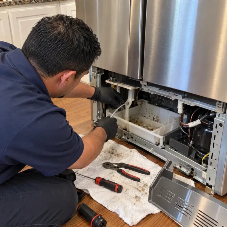 Fridge repair (water leak) by Sri Swastik Home Solutions technician in Chengalpattu