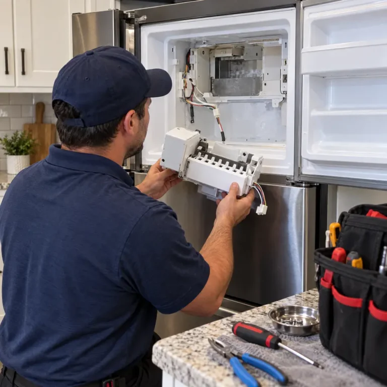 Fridge repair (ice maker) by Sri Swastik Home Solutions technician in Chengalpattu
