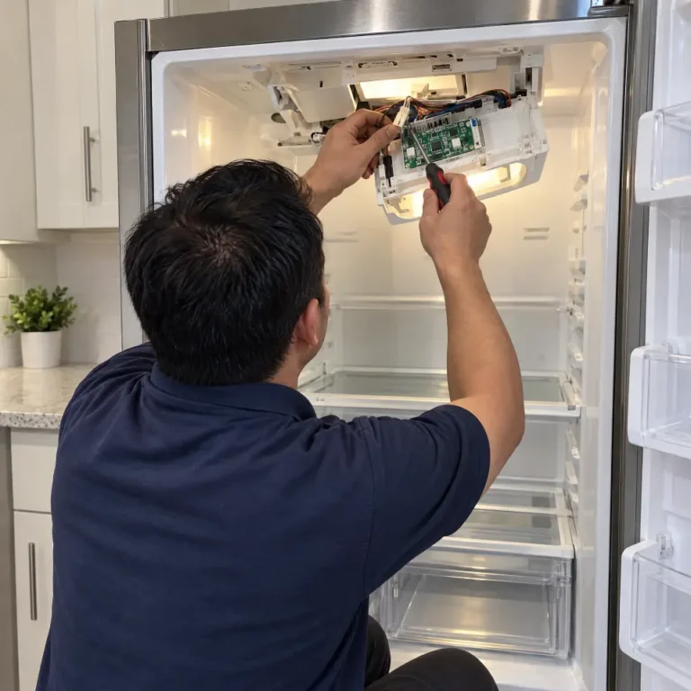 Fridge repair (light and pcb) by Sri Swastik Home Solutions technician in Chengalpattu