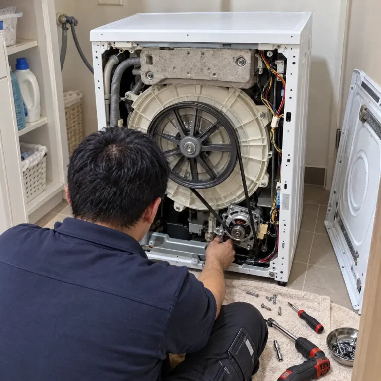 Washing machine repair (motor and belt) by Sri Swastik Home Solutions technician in Chengalpattu