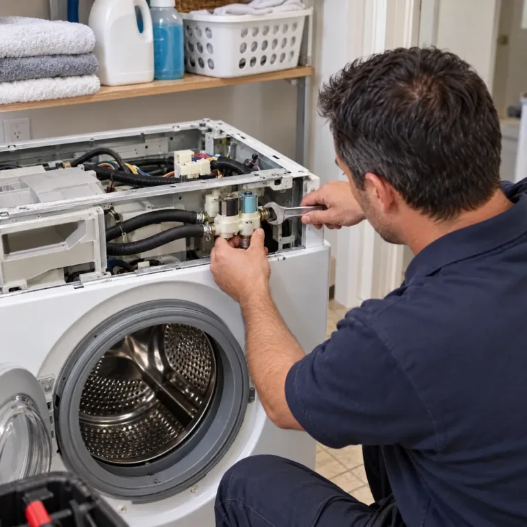 Washing machine repair (inlet valve) by Sri Swastik Home Solutions technician in Chengalpattu