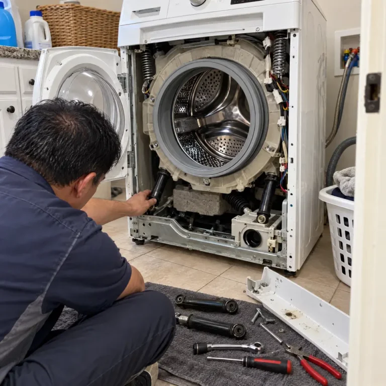 Washing machine repair (shock absorber) by Sri Swastik Home Solutions technician in Chengalpattu