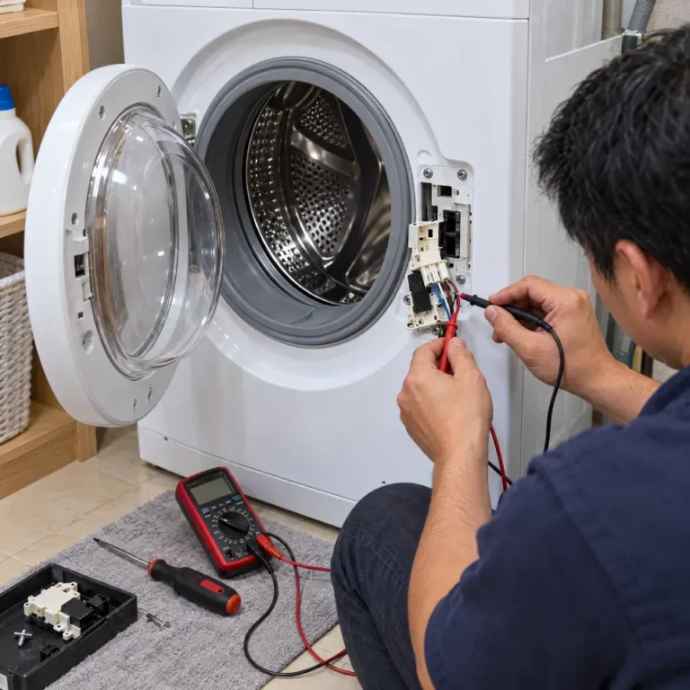 Washing machine repair (door lock) by Sri Swastik Home Solutions technician in Chengalpattu